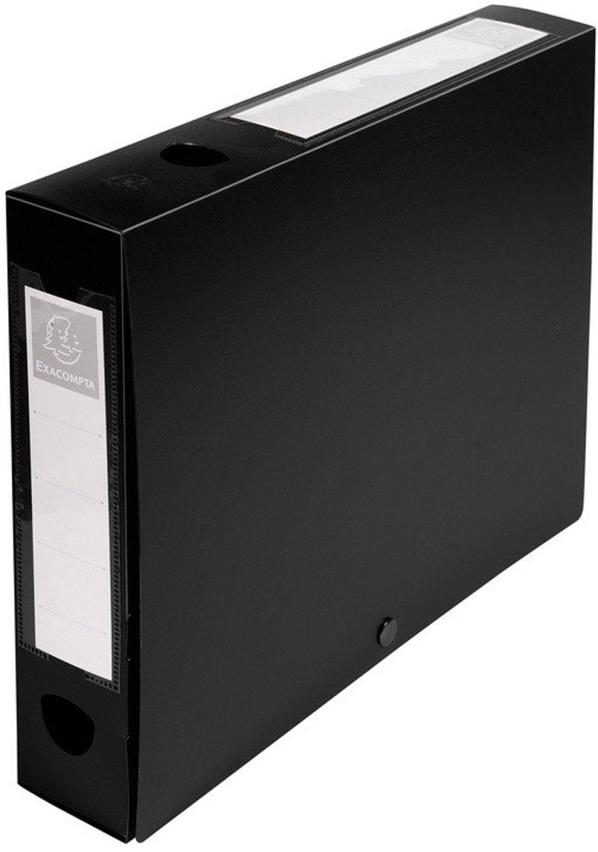 10 x Exacompta Dokumentenbox 250x330mm PP Rückenbreite 60mm schwarz