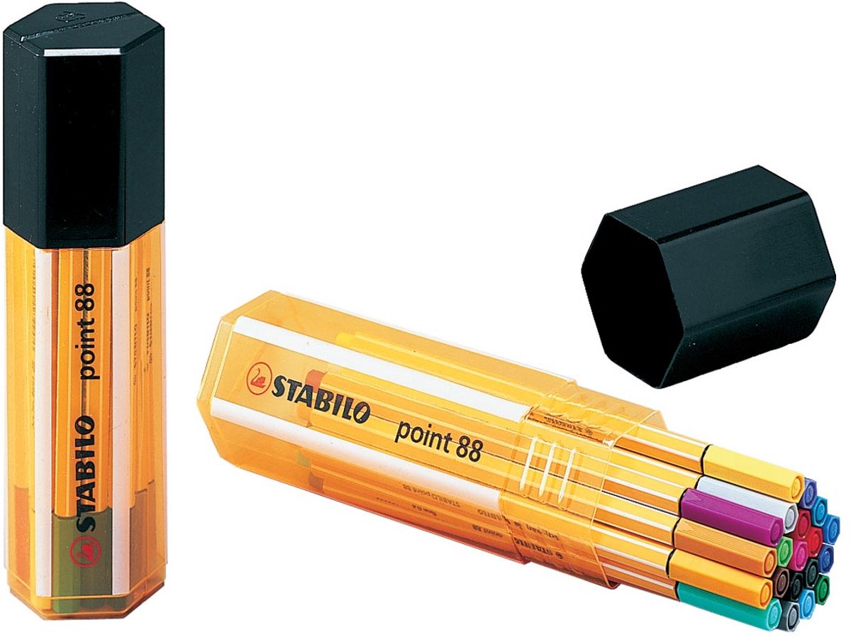 10 x Stabilo Fineliner point 88 Kunststoffbox VE=20 Stück