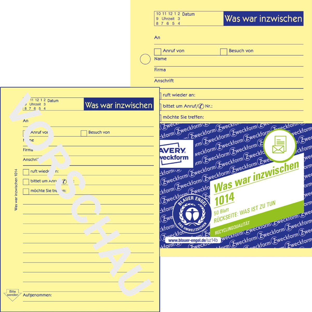 10 x Avery Zweckform Durchschreibbuch A5 vorgelocht 2x40 Blatt