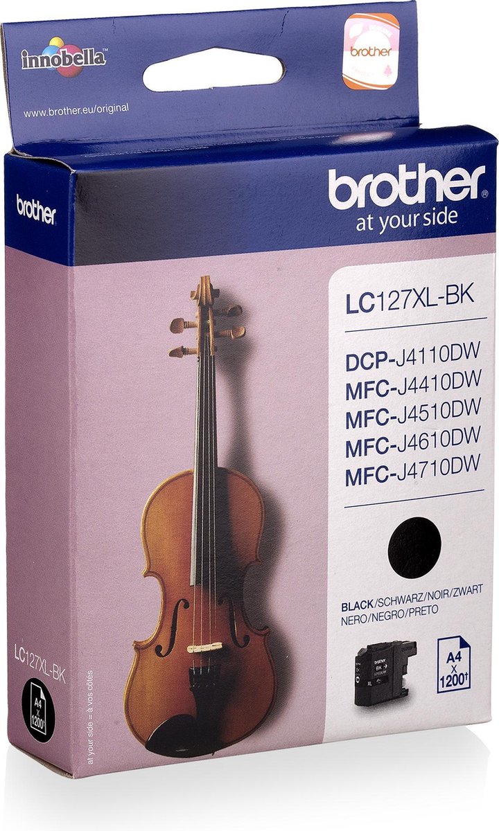 Brother Tintenpatrone Brother LC-127XLBK schwarz (ca. 1200 Seiten)