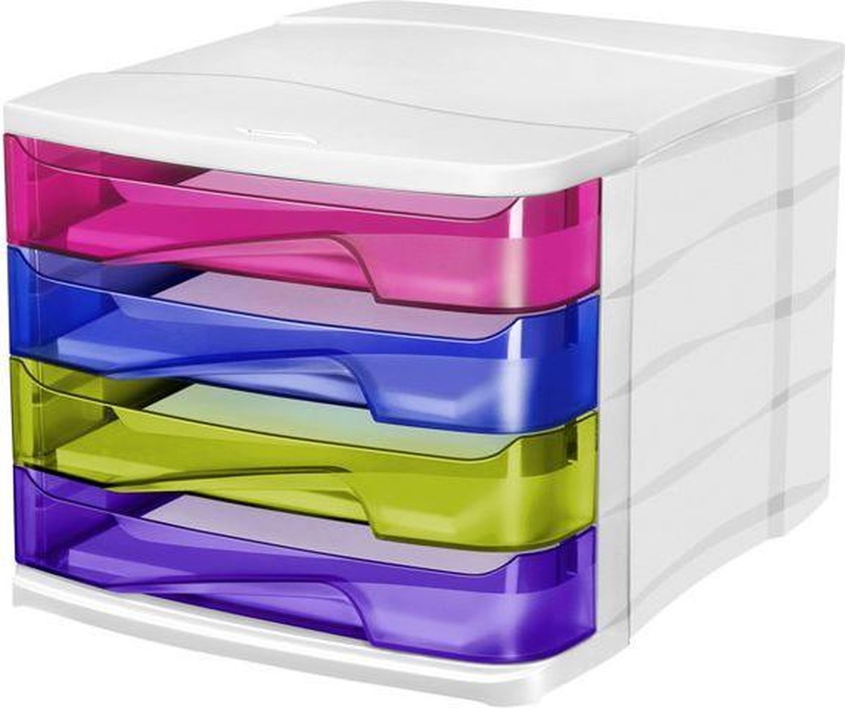 CEP Schubladenbox Ellypse 4 Schübe 292x386x246mm 4-farbig
