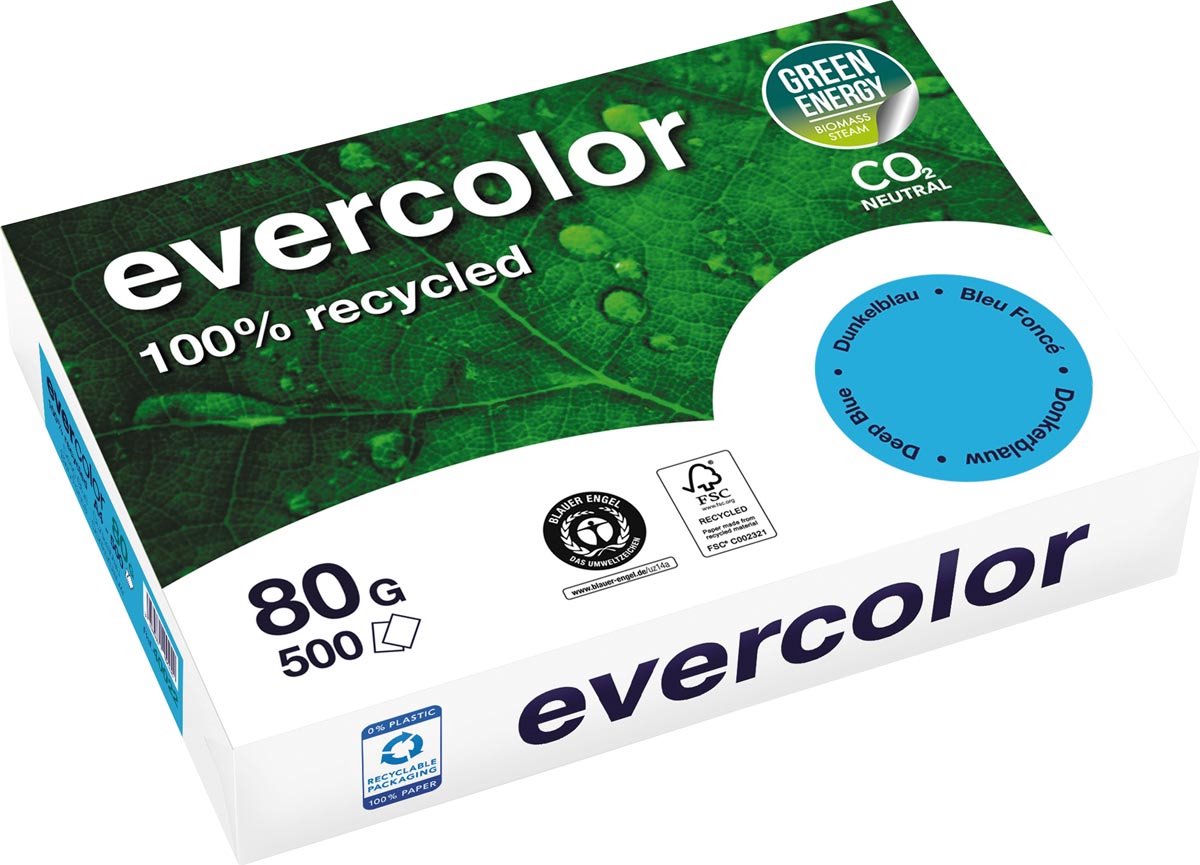 5 x Clairefontaine Multifunktionspapier evercolor RC A4 210x297mm 80g/