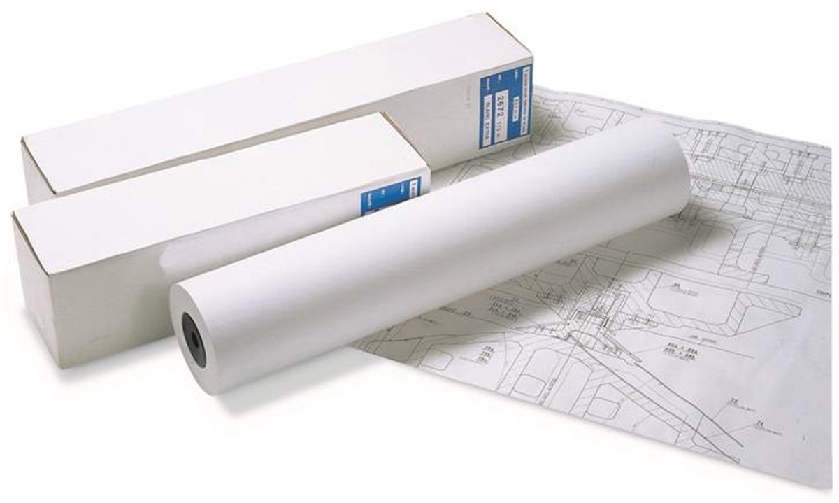 Clairefontaine Plotterpapier für Laserdrucke 841mmx175m 75g/qm weiß