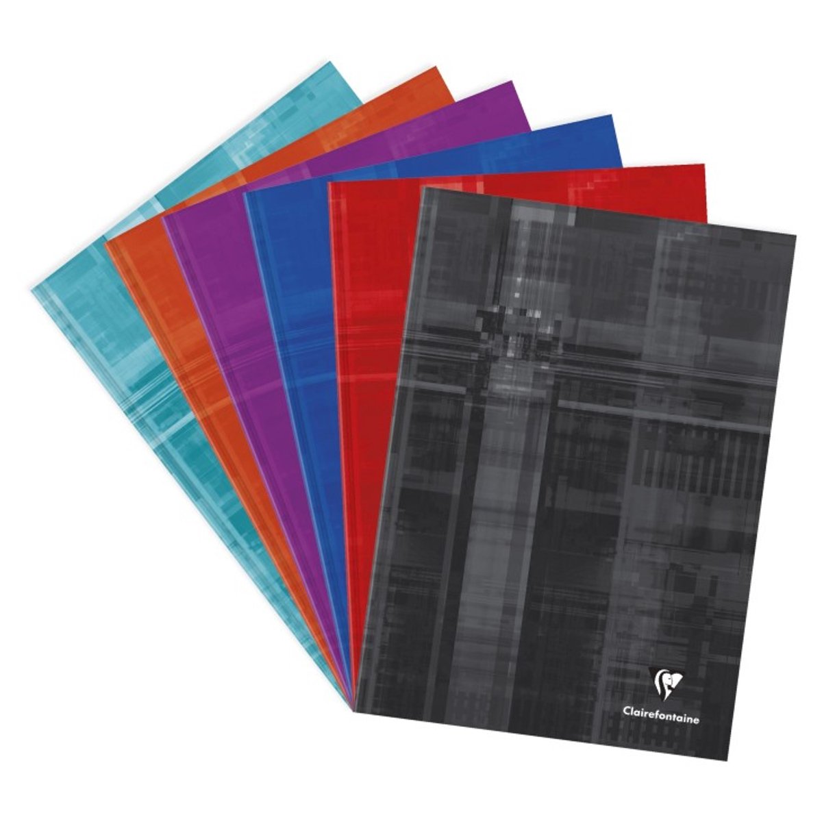 5 x Clairefontaine Kladde A4 Hardcover 90g/qm 96 Blatt liniert mit Ran