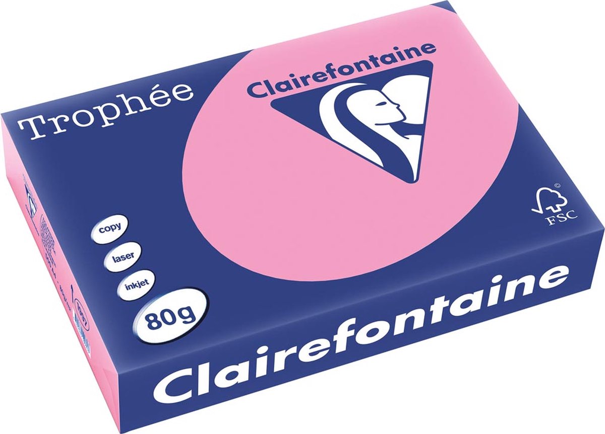 5 x Clairefontaine Kopierpapier Trophee A4 80g/qm VE=500 Blatt heckenr