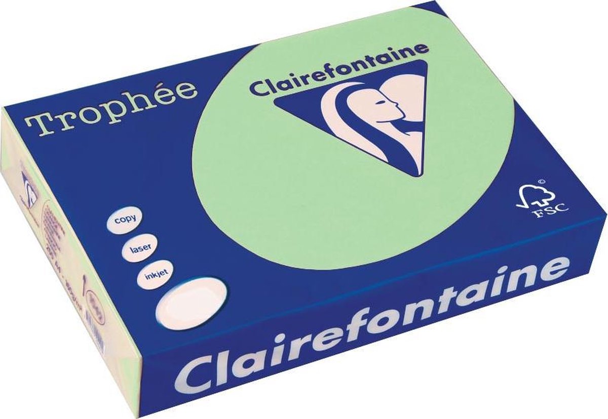 5 x Clairefontaine Kopierpapier Trophee A4 80g/qm VE=500 Blatt naturgr