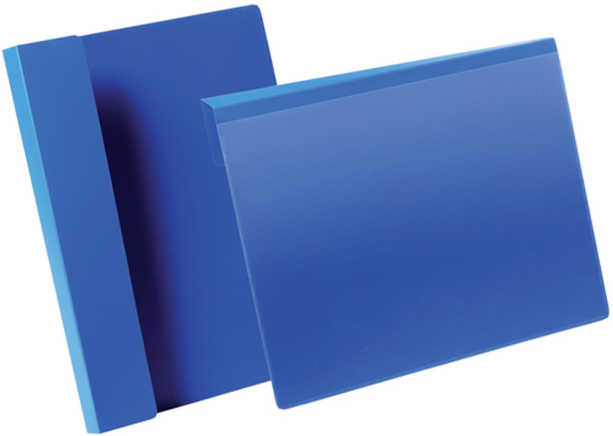 Durable Kennzeichnungstasche mit Falz A5 quer blau VE=50 Stück