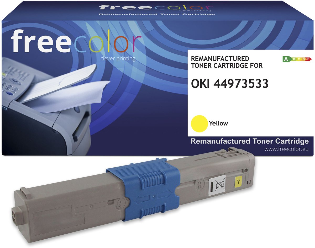 Freecolor Toner kompatibel mit Oki C301/321 gelb