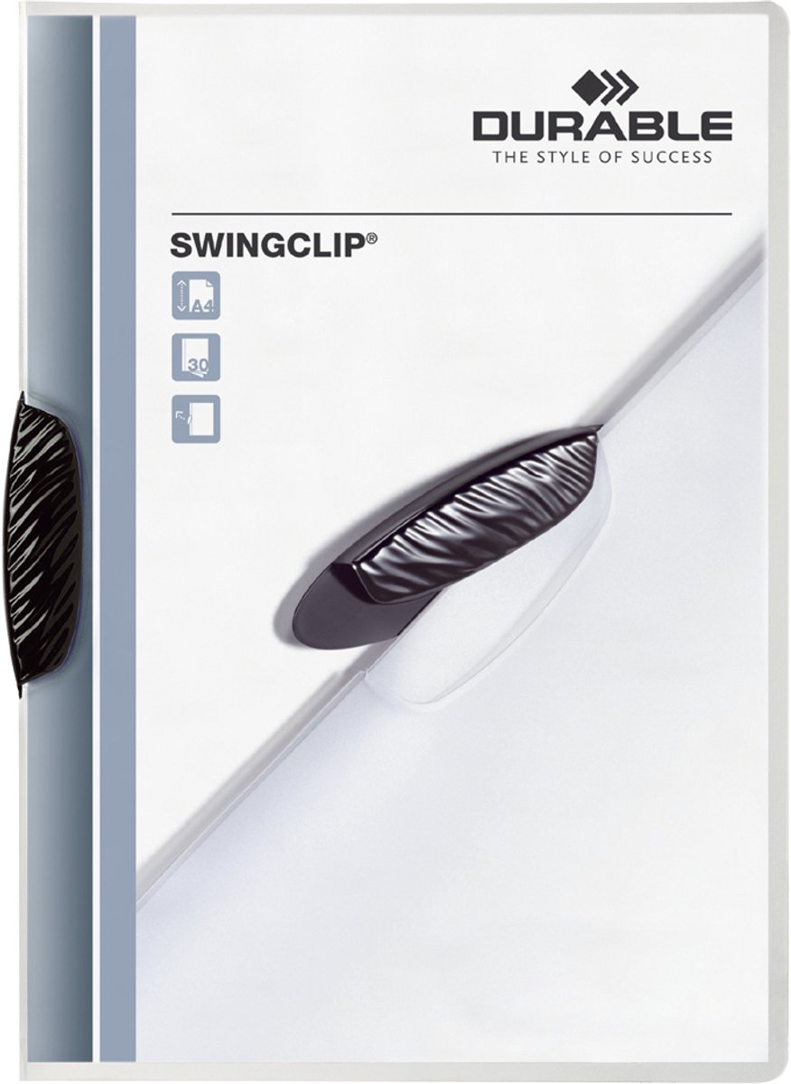 25 x Durable Klemmmappe Swingclip A4 PP 30 Blatt gelb