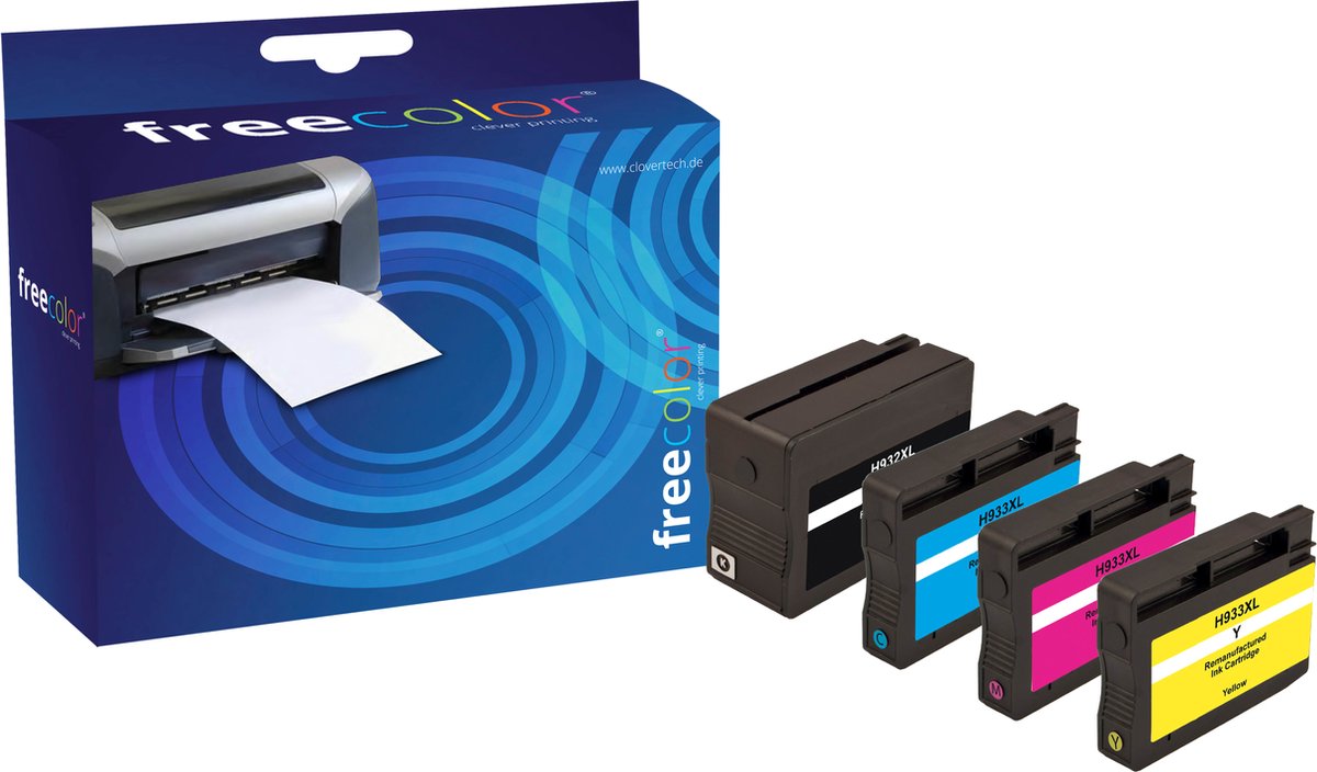 Freecolor Tinte kompatibel mit HP 932XL/933XL MultiPack
