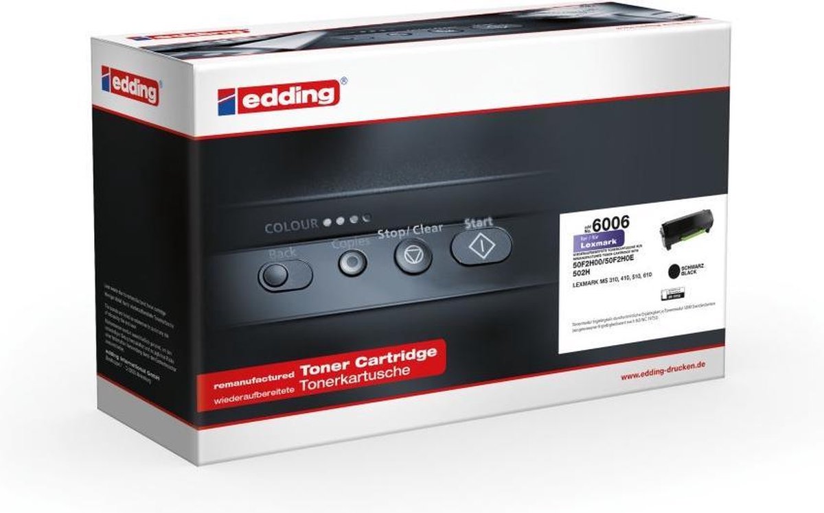 Edding Toner kompatibel mit Lexmark 50F2H00 black