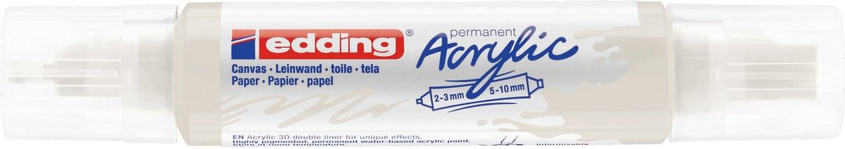 5 x Edding Acrylmarker Double Liner edding 5400 3D verkehrsweiß