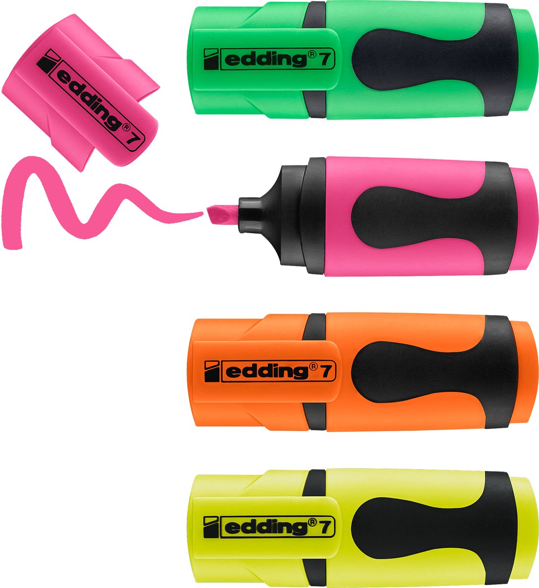 20 x edding Textmarker edding 7 mini highlighter 1-3 mm sortiert VE=4