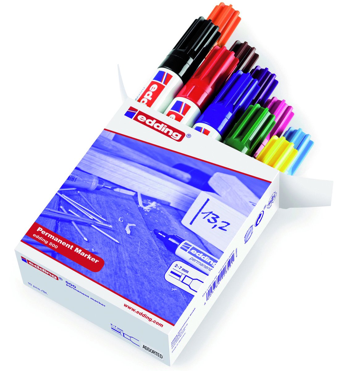 10 x Edding Permanentmarker edding 500 Orange