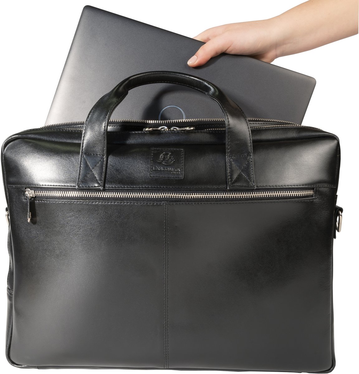 Exacompta Notebooktasche Exactive 17537E 41x30x9,5cm Leder schwarz