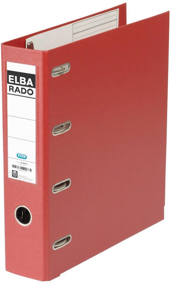 10 x Elba Doppelordner rado plast 75mm PVC/PVC rot