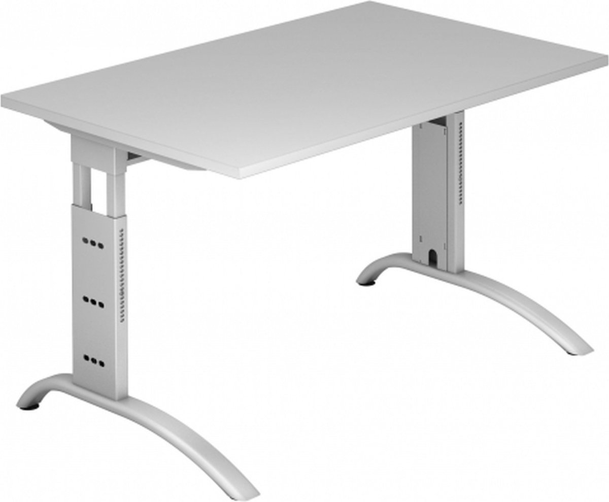 mcbuero.de Schreibtisch 120x80cm höhenverstellbar bis 85cm Grau