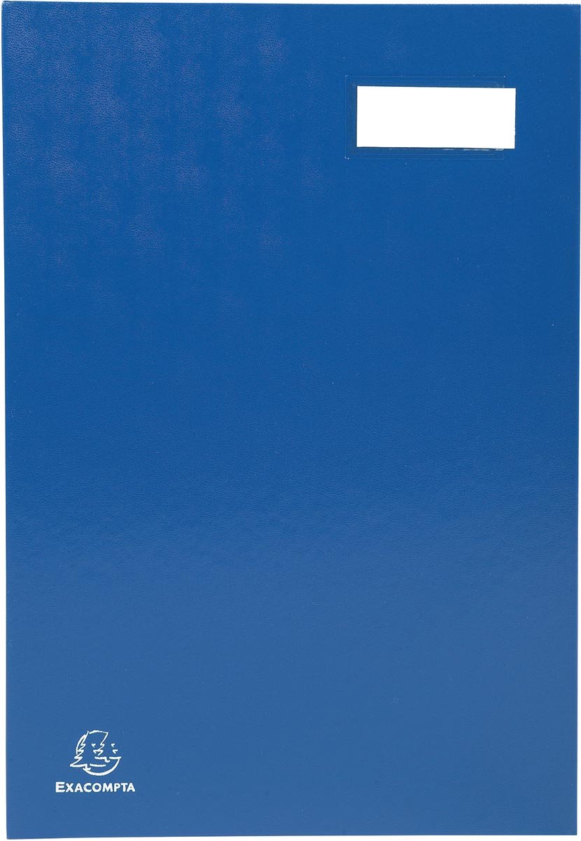 8 x Exacompta Unterschriftenmappe Klassik A4 20 Fächer blau