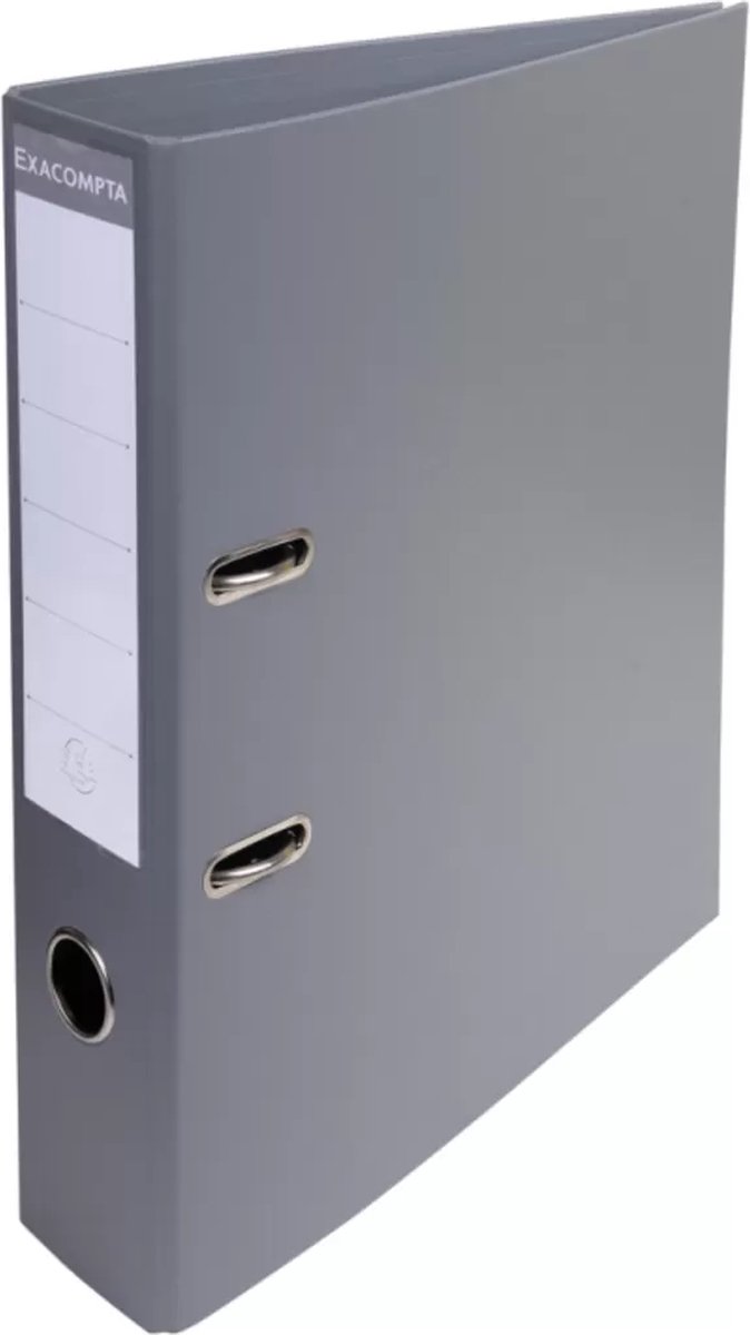 10 x Exacompta Ordner Premium A4 PVC 70mm dunkelgrau
