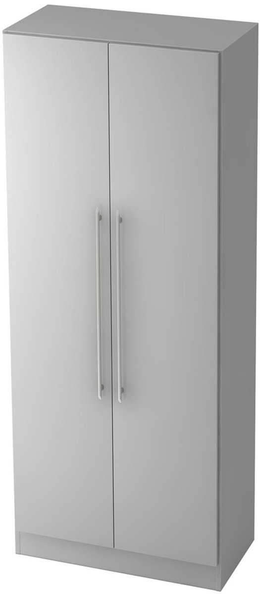 mcbuero.de Schrank Solid 5OH BxTxH 80x42x200,4cm Griff RE Grau/Grau