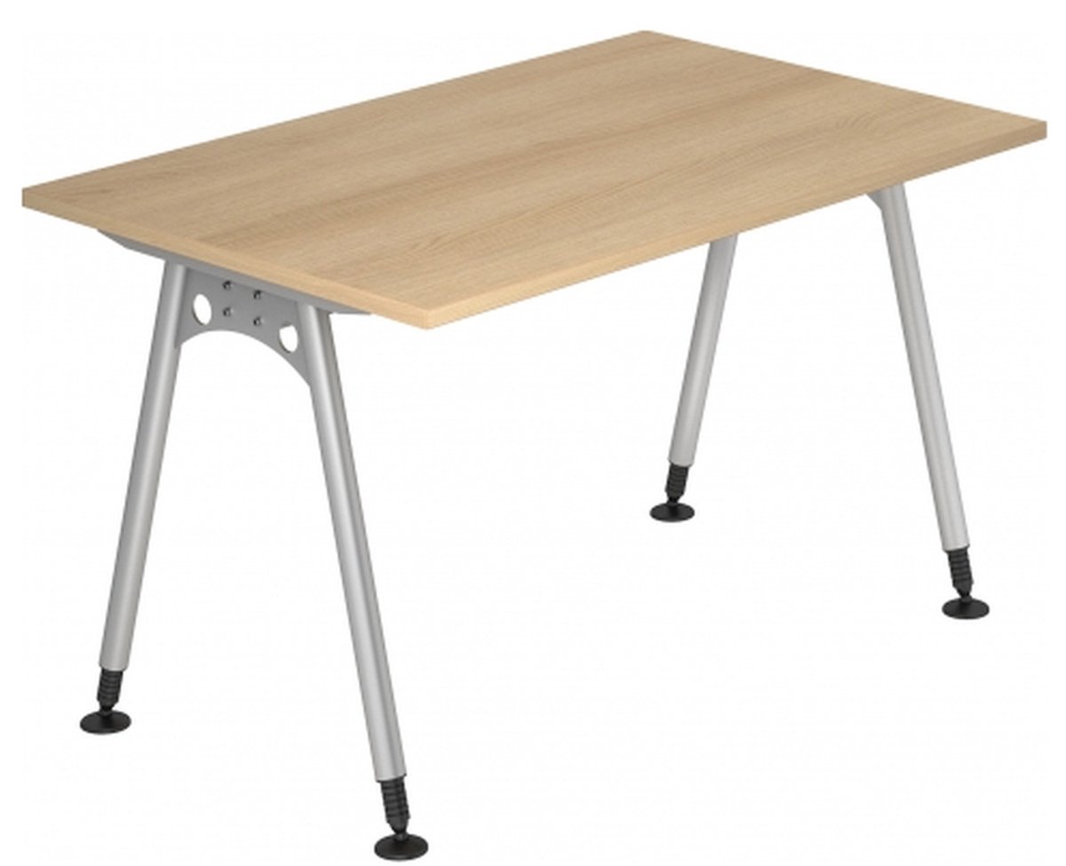 mcbuero.de Schreibtisch A-Fuß 120x80cm Eiche
