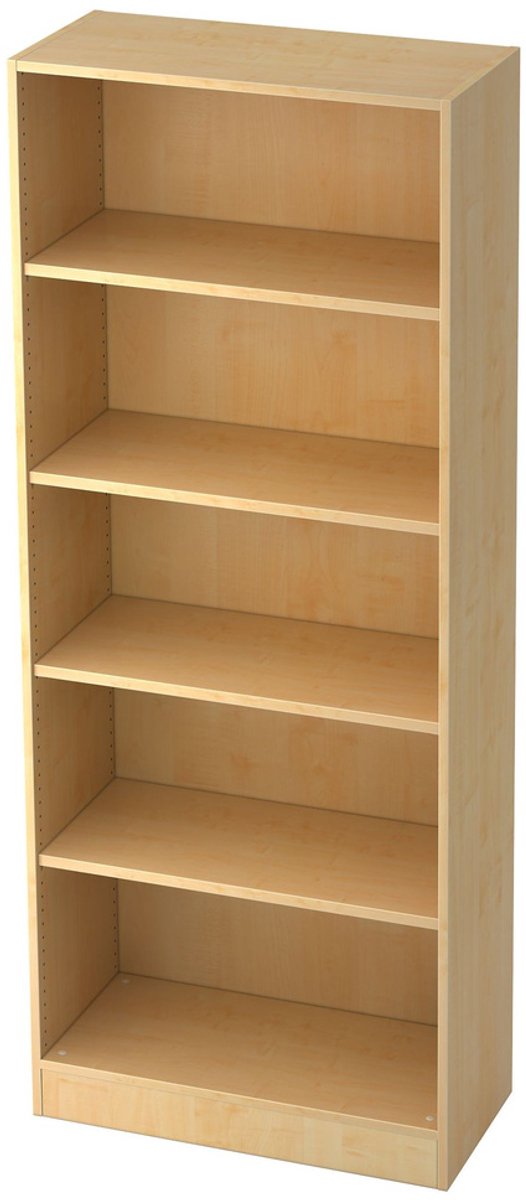 mcbuero.de Regal 5 Ordnerhöhen BxTxH 800x400x2004mm Ahorn