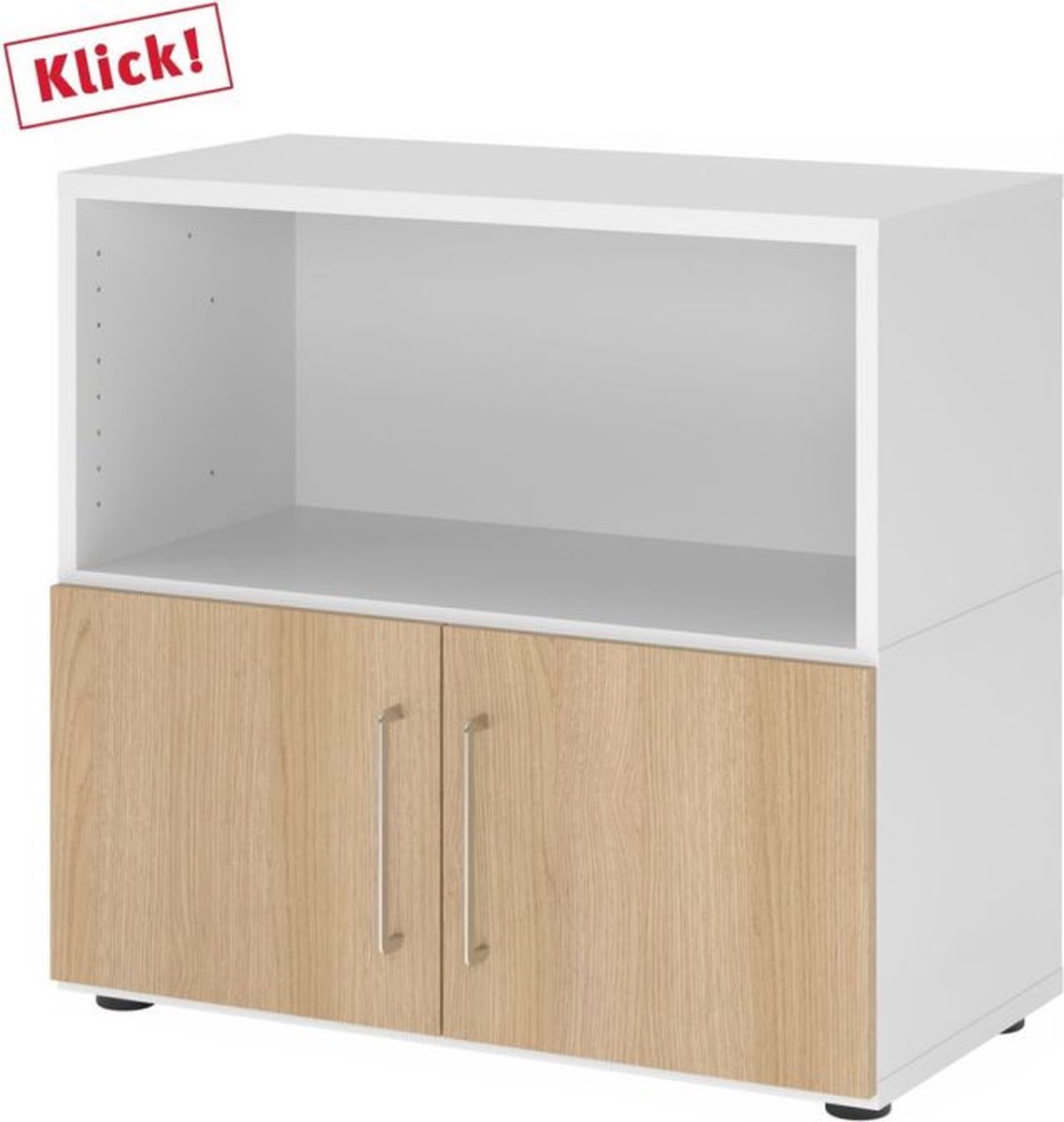 mcbuero.de Regal FlexWall Türen 2OH weiß/eiche