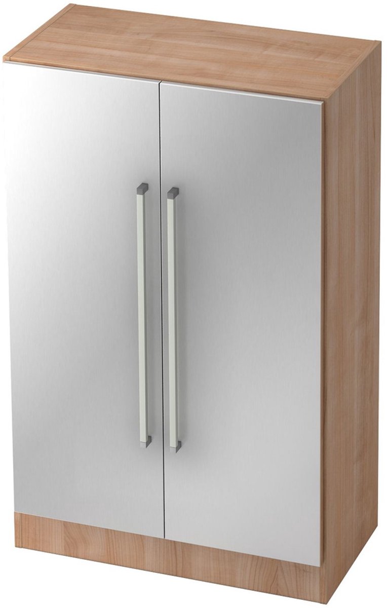 mcbuero.de Schrank Solid 3OH BxTxH 80x42x127cm Griff CE Nussbaum/Silbe