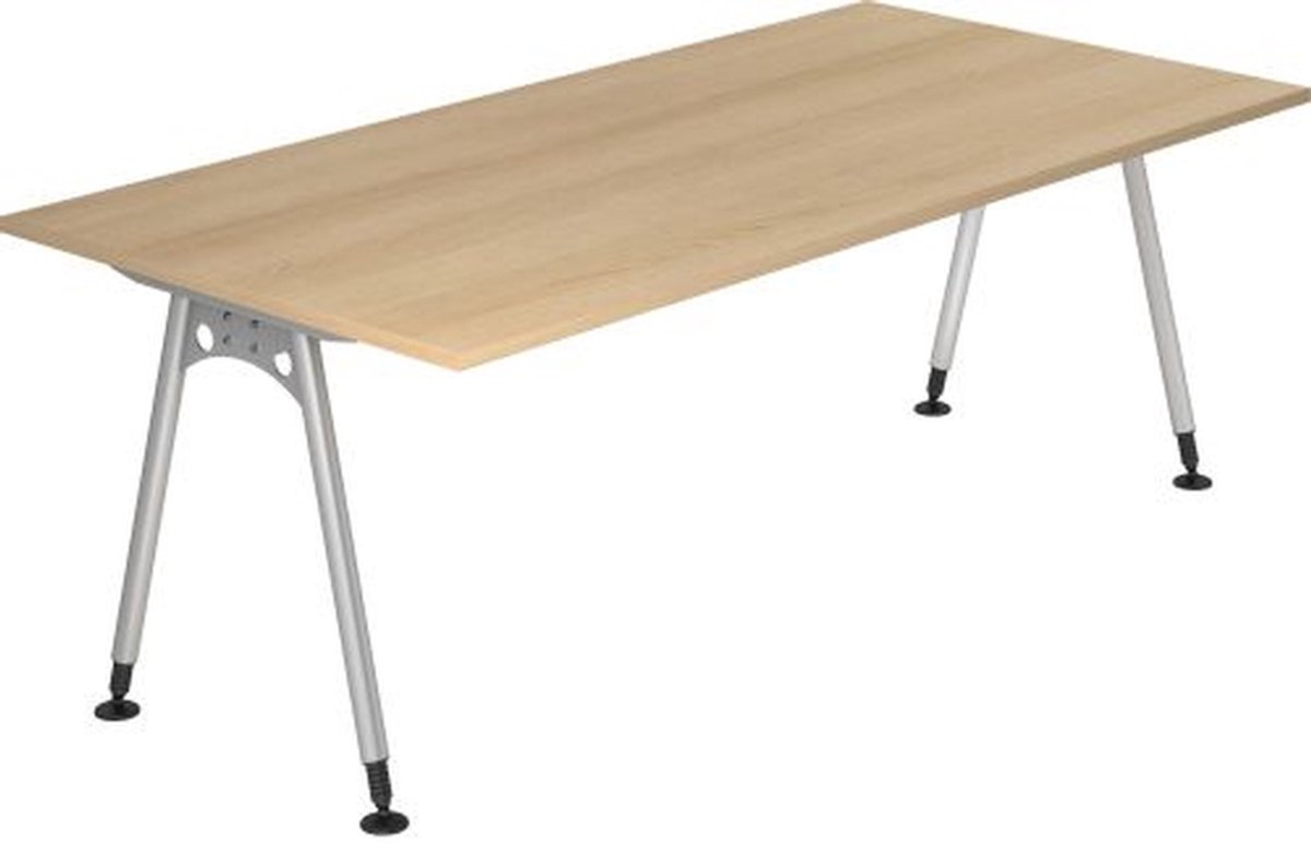 mcbuero.de Schreibtisch A-Fuß 200x100cm Eiche