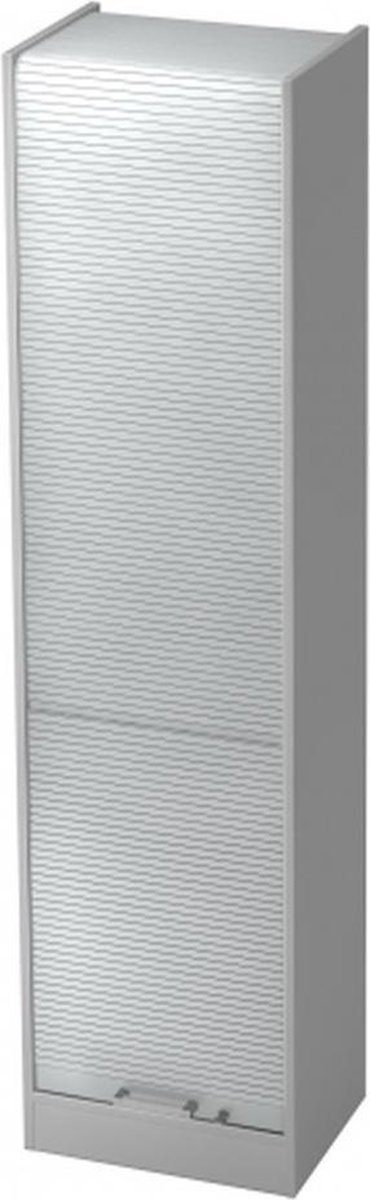 mcbuero.de Rollladenschrank Solid 5OH BxTxH 50x40x200,4cm Griff CE Gra