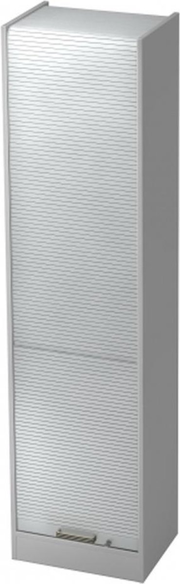 mcbuero.de Rollladenschrank Solid 5OH BxTxH 50x40x200,4cm Griff SG Gra