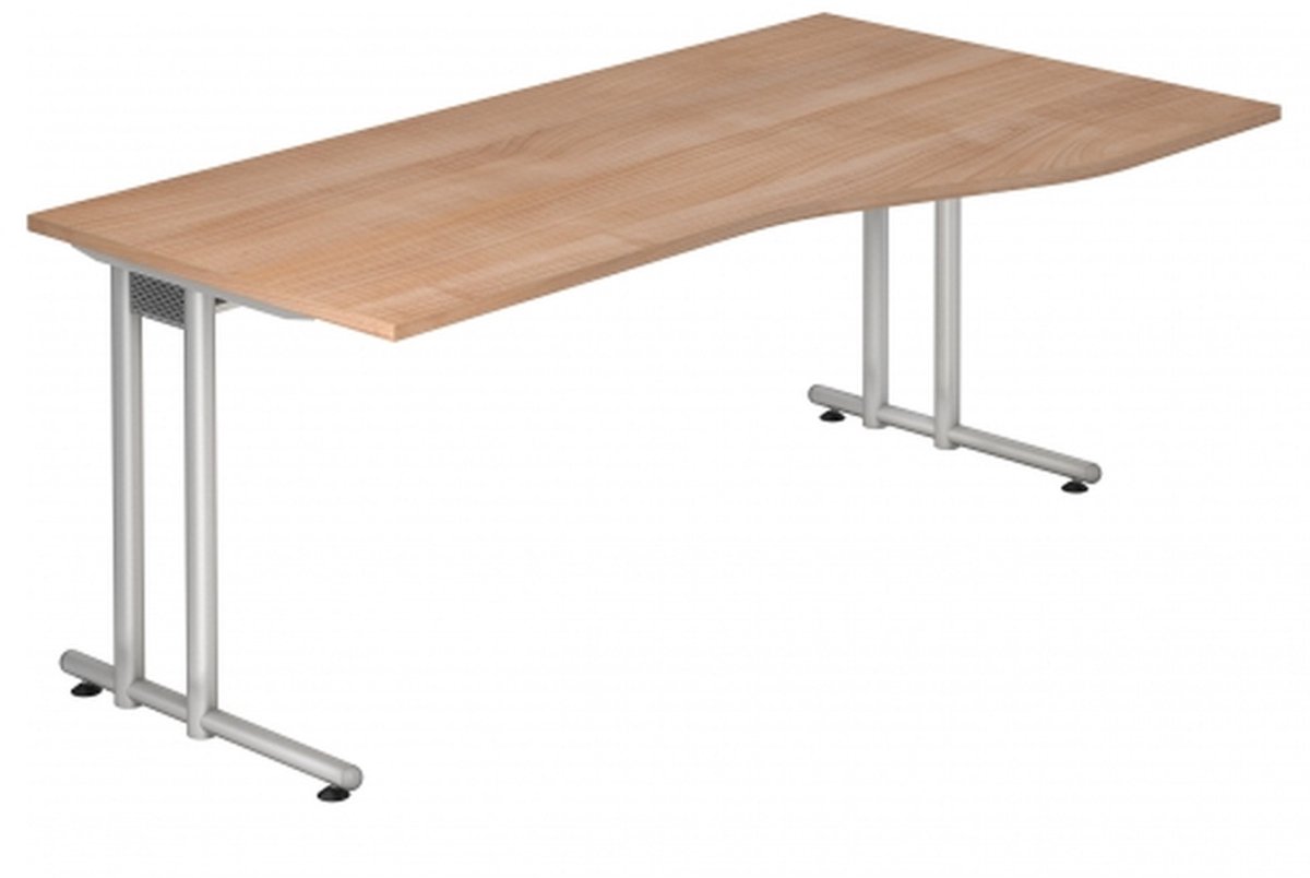 mcbuero.de Schreibtisch 1800x1000mm Nussbaum