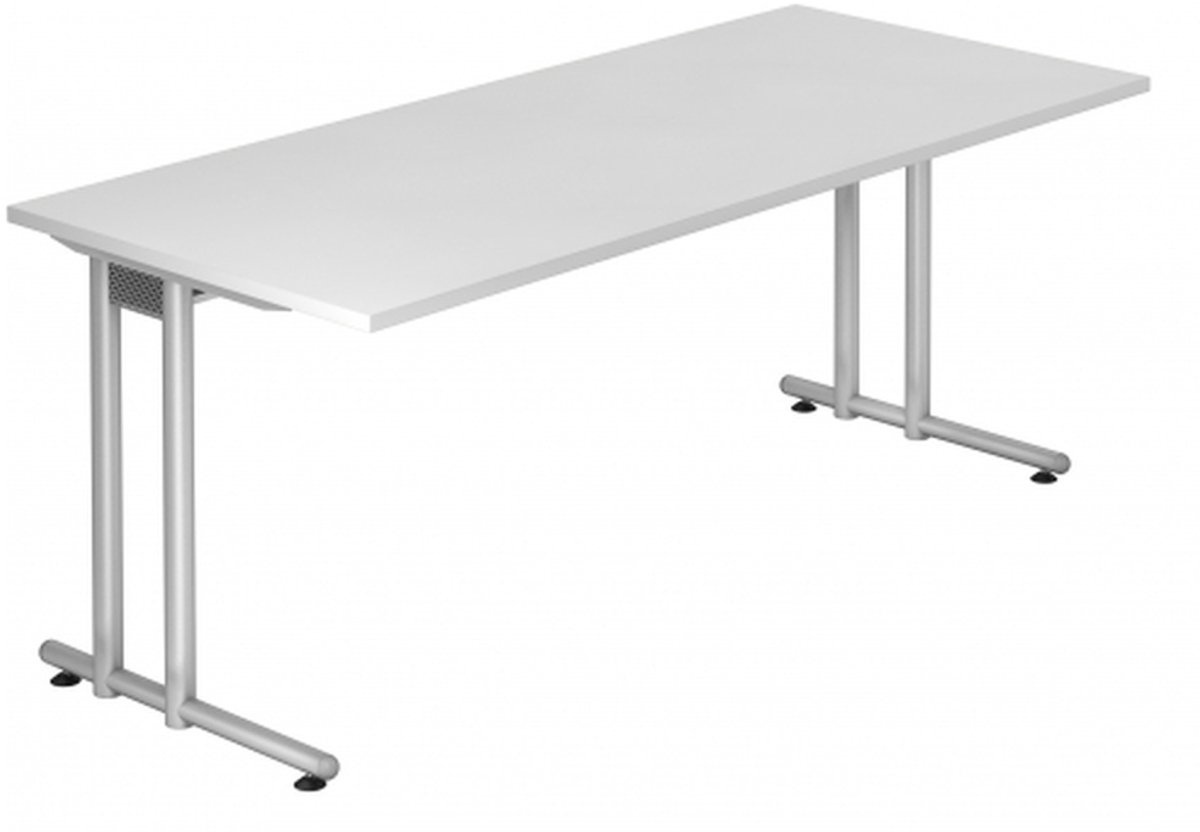 mcbuero.de Schreibtisch 1800x800mm Weiß
