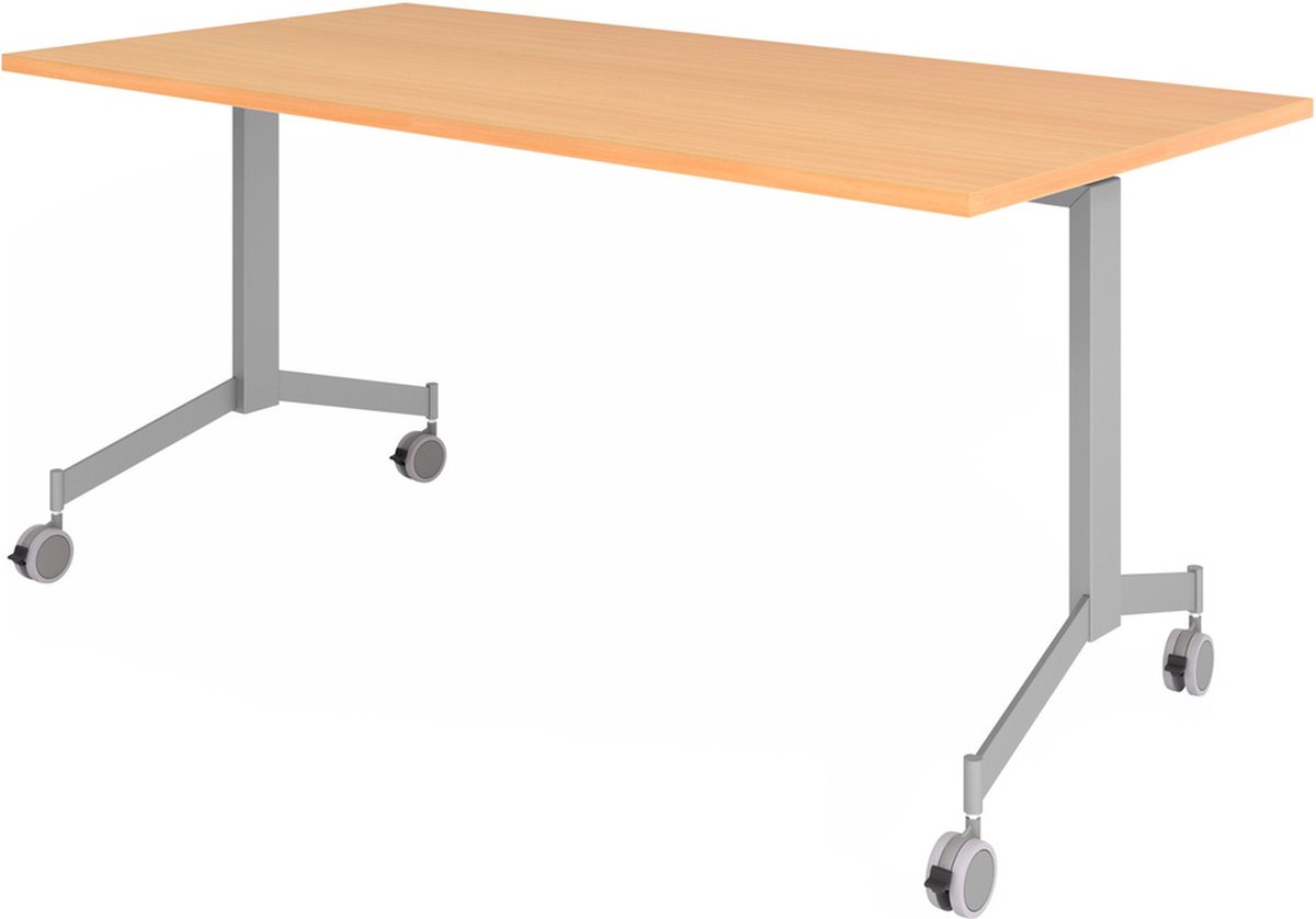 mcbuero.de Klapptisch fahrbar 160x80cm Buche