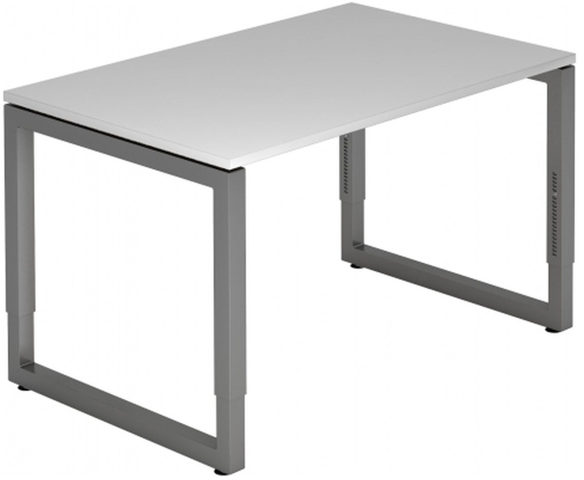 mcbuero.de Schreibtisch O-Fuß eckig 120x80cm Grau/Graphit