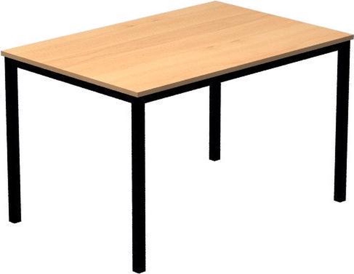 mcbuero.de Besprechungstisch 1200x800mm Buche Fuß Vierkantrohr schwarz