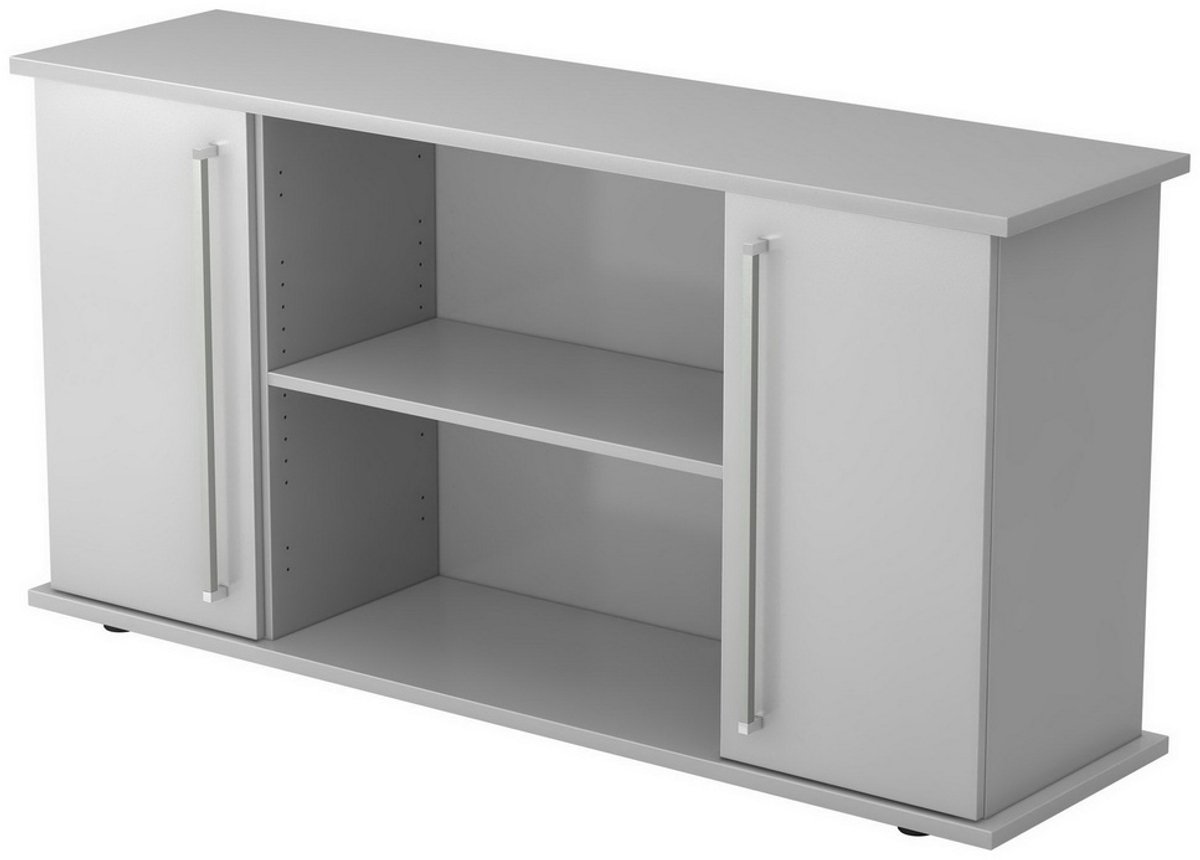 mcbuero.de Sideboard SB 2OH 2 Türen BxTxH 166,1x44,8x84cm Griff CE Gra