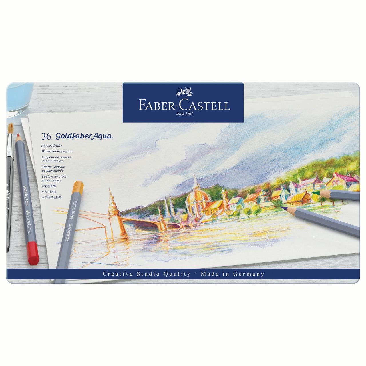 Faber Castell Aquarellstift Goldfaber sortiert im 36er Etui