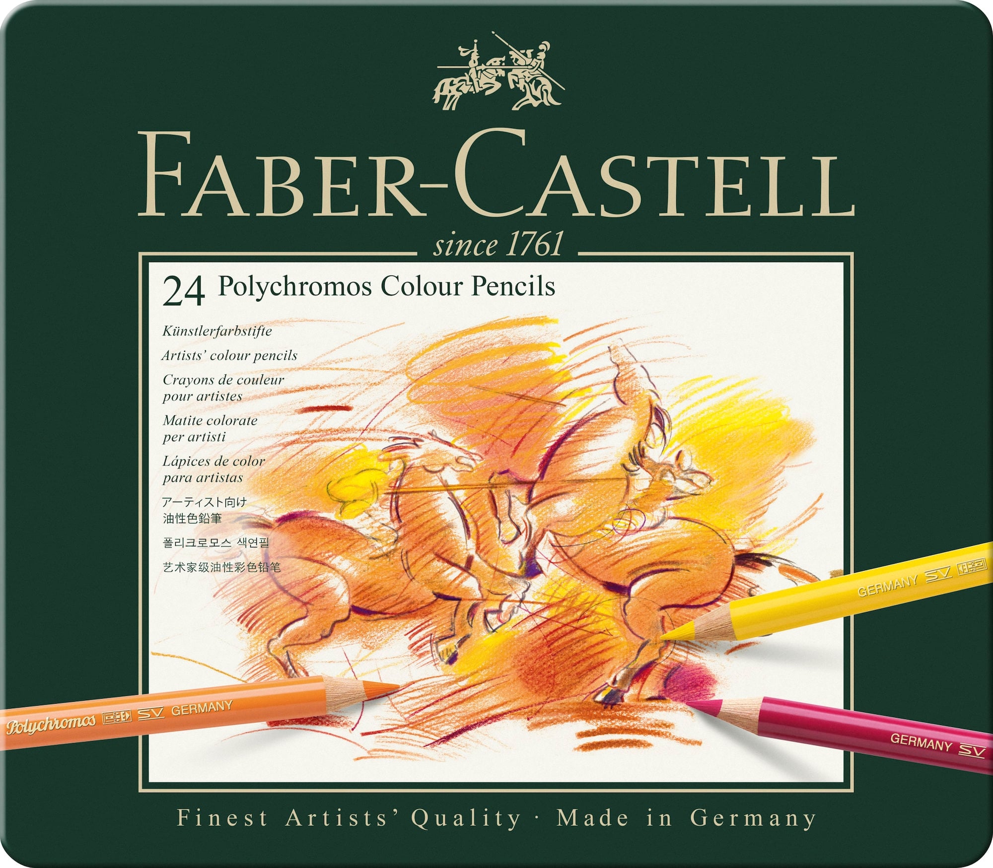 Faber Castell Künstlerfarbstift Polychromos farbig sortiert im Metalle