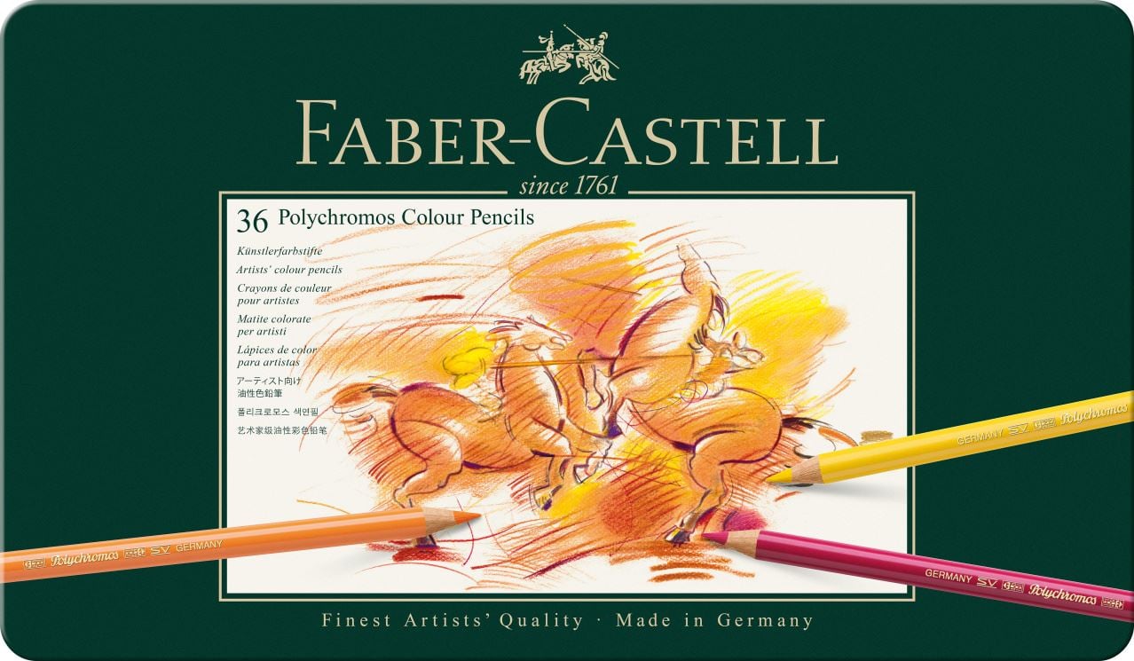 Faber Castell Künstlerfarbstift Polychromos farbig sortiert im Metalle