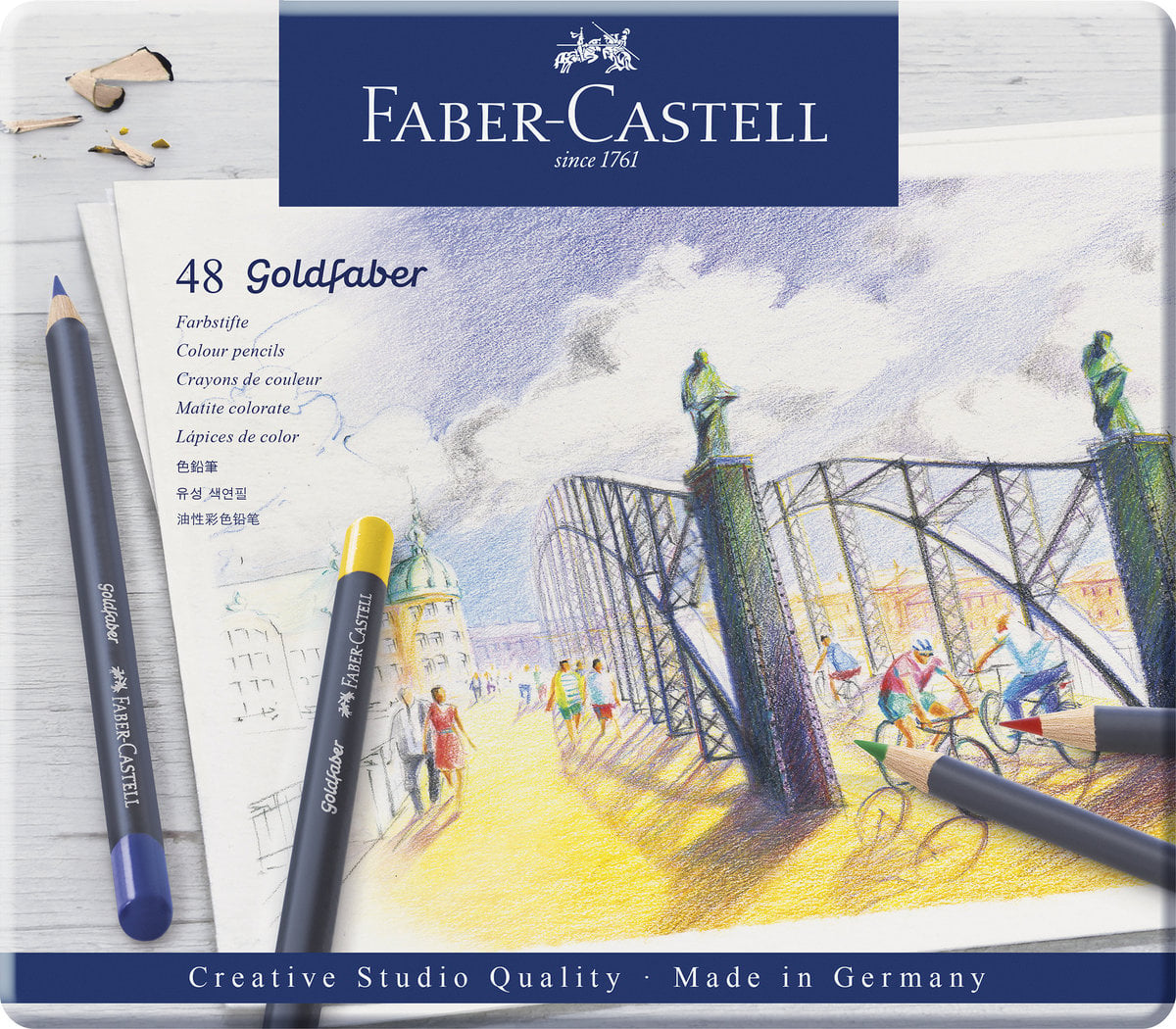 Faber Castell Farbstift Goldfaber permanent sortiert VE=48 Stück Etui