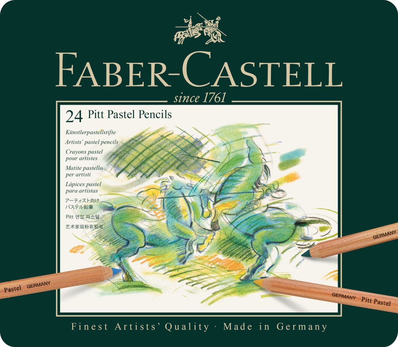 2 x Faber Castell Pastellstift Pitt Pastell 24 Stifte farbig sortiert