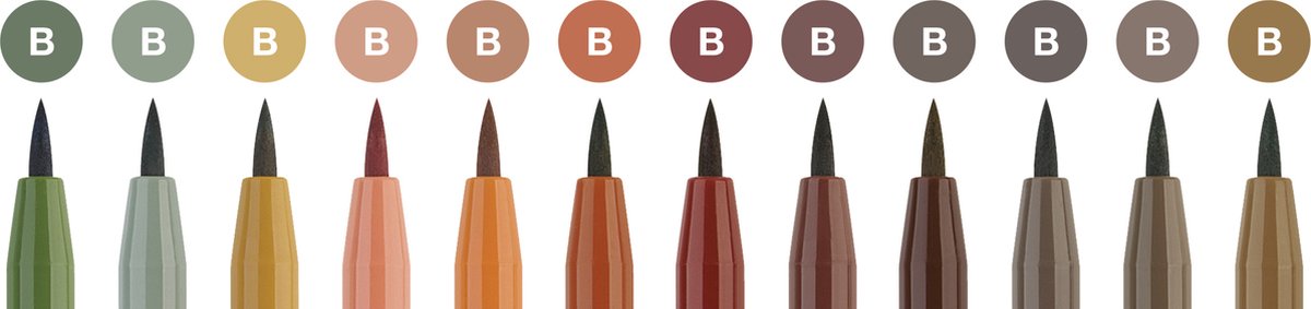 Faber Castell Tuschestift Pitt Artist Pen B Erde VE=12 Stück Etui