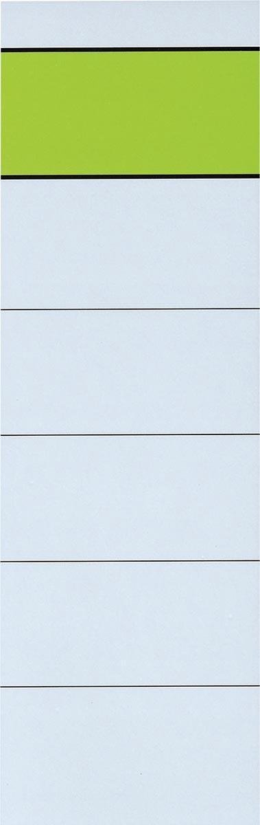 50 x k.A. Ordnerrückenschilder selbstklebend grüner Balken 60x190mm VE