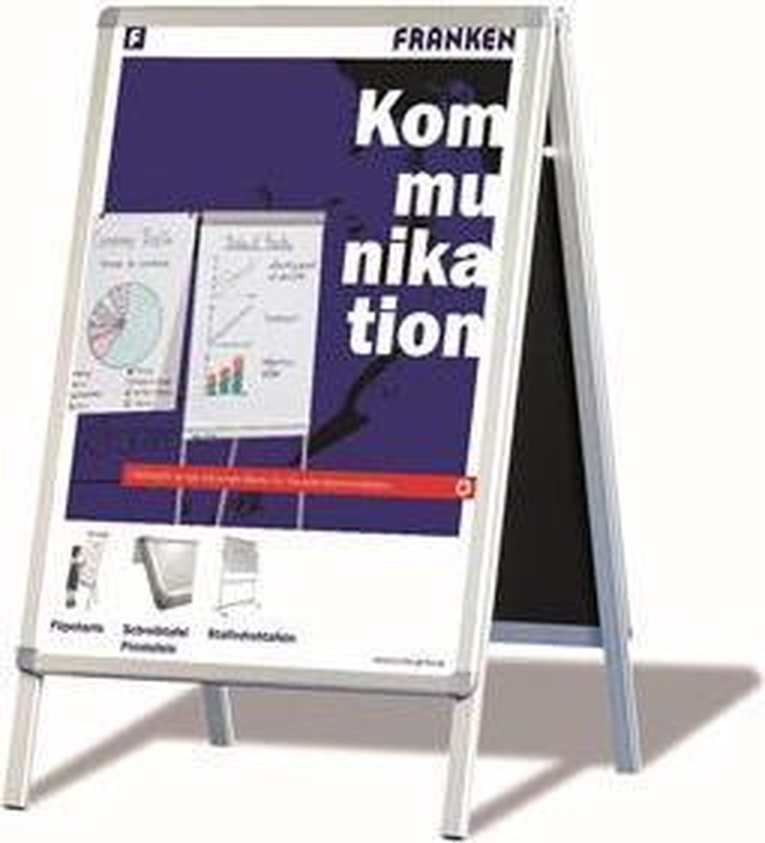 Franken Kundenstopper silber Aluminium Klemmprofiltechnik 42x59,4 cm