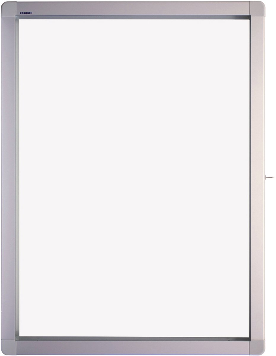 Franken Schaukasten Eco 98x70,4x4,5cm silber mit Whiteboard für Außenb