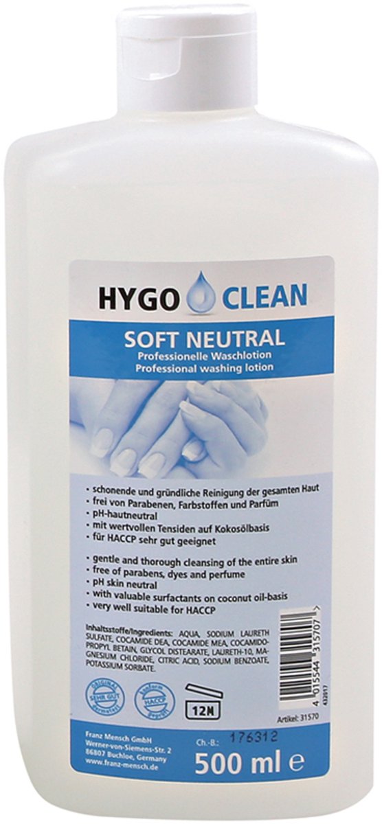 12 x HygoClean Flüssigseife soft neutral 1l