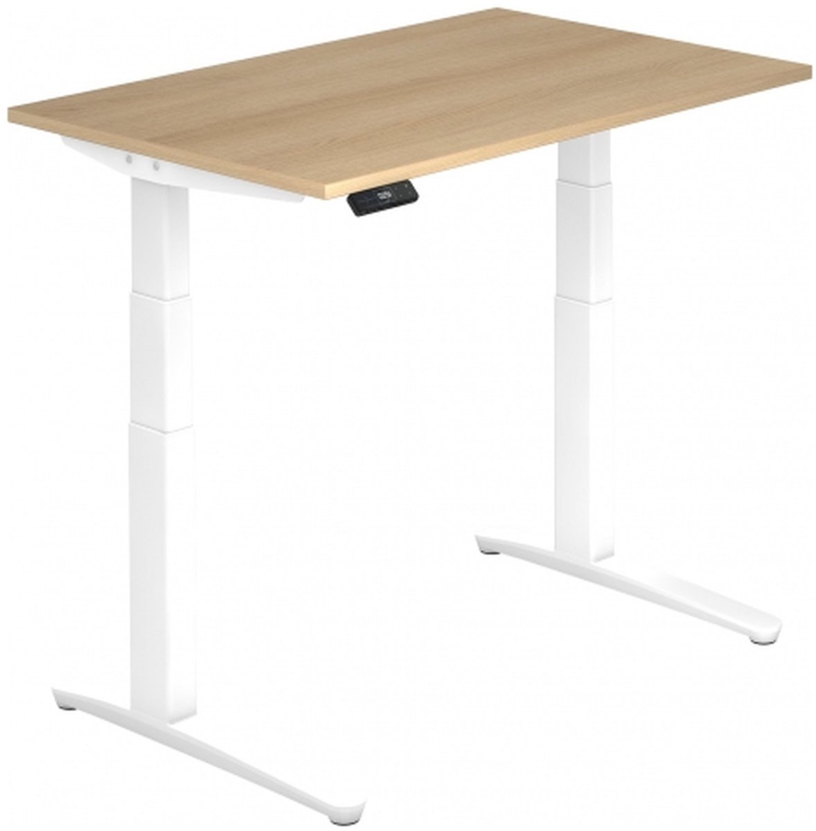 mcbuero.de Sitz-Steh-Schreibtisch elektrisch 120x80cm Eiche/Weiß