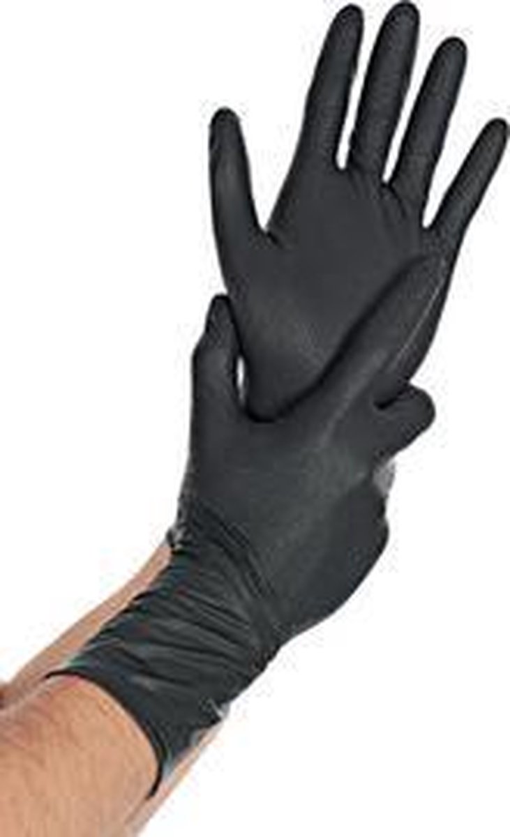 10 x HygoStar Nitril-Handschuh Power Grip Long puderfrei XL 30cm schwa