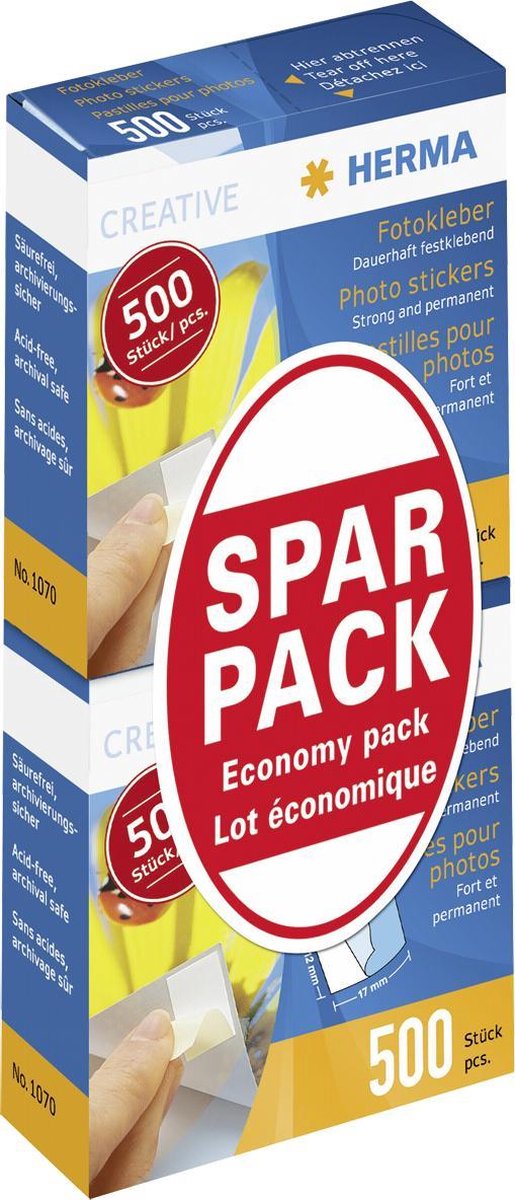 50 x Herma Fotokleber im Sparpack VE=2x500 Stück